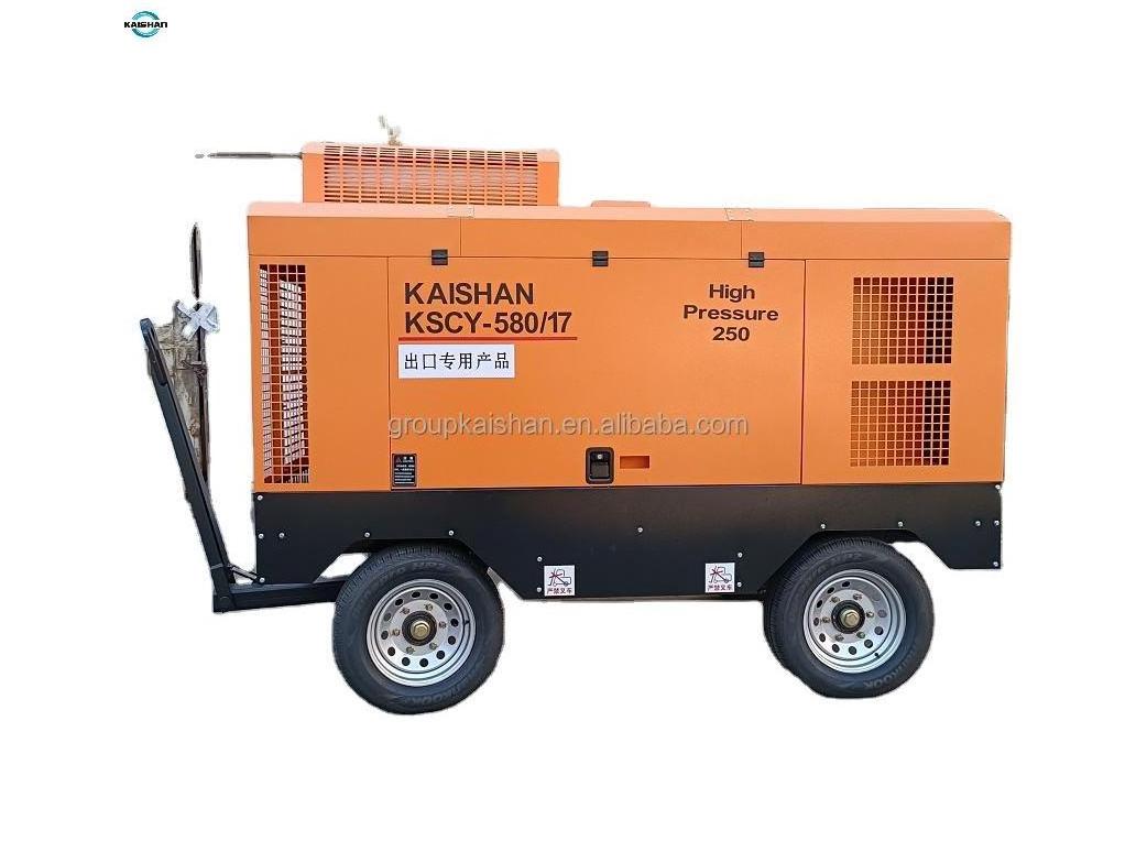 Four-wheels Kscy Series Portable Diesel Screw Air Compressor For Dth Mining Drill Rig  and  sand blast