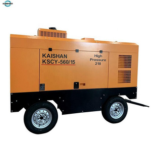 Four-wheels Kscy Series Portable Diesel Screw Air Compressor For Dth Mining Drill Rig  and  sand blast