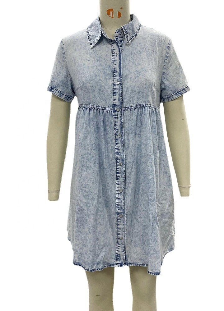 Free shipping new fashion design usa market hot selling 2022 wholesale good price denim dress women