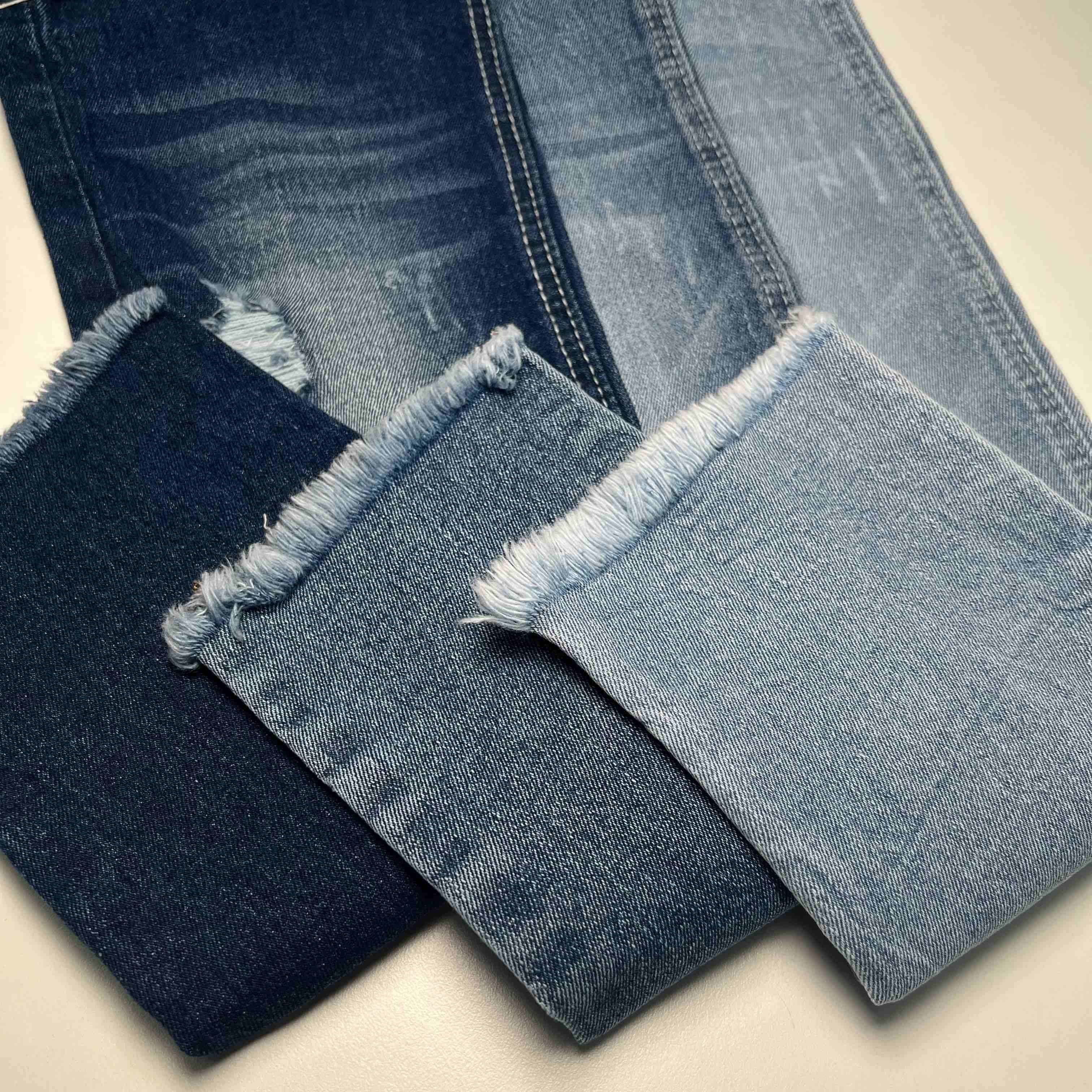 10oz Blue Stretch Cloth 98% Cotton 2% Spandex Denim Jeans Fabric Material