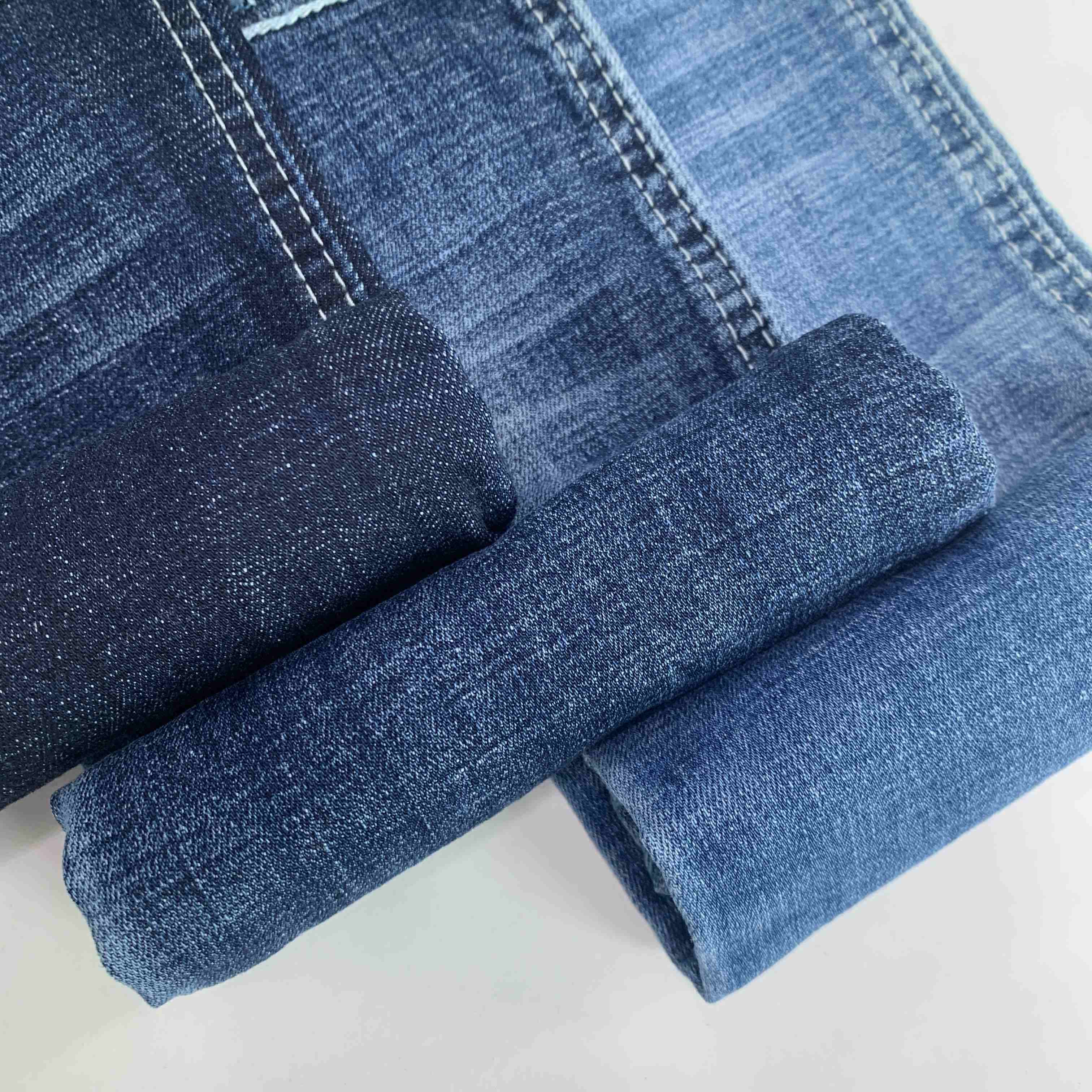 98%Cotton 2%Spandex Blue Color Medium Weight With Crosshatch Wholesale Denim Jeans Fabric