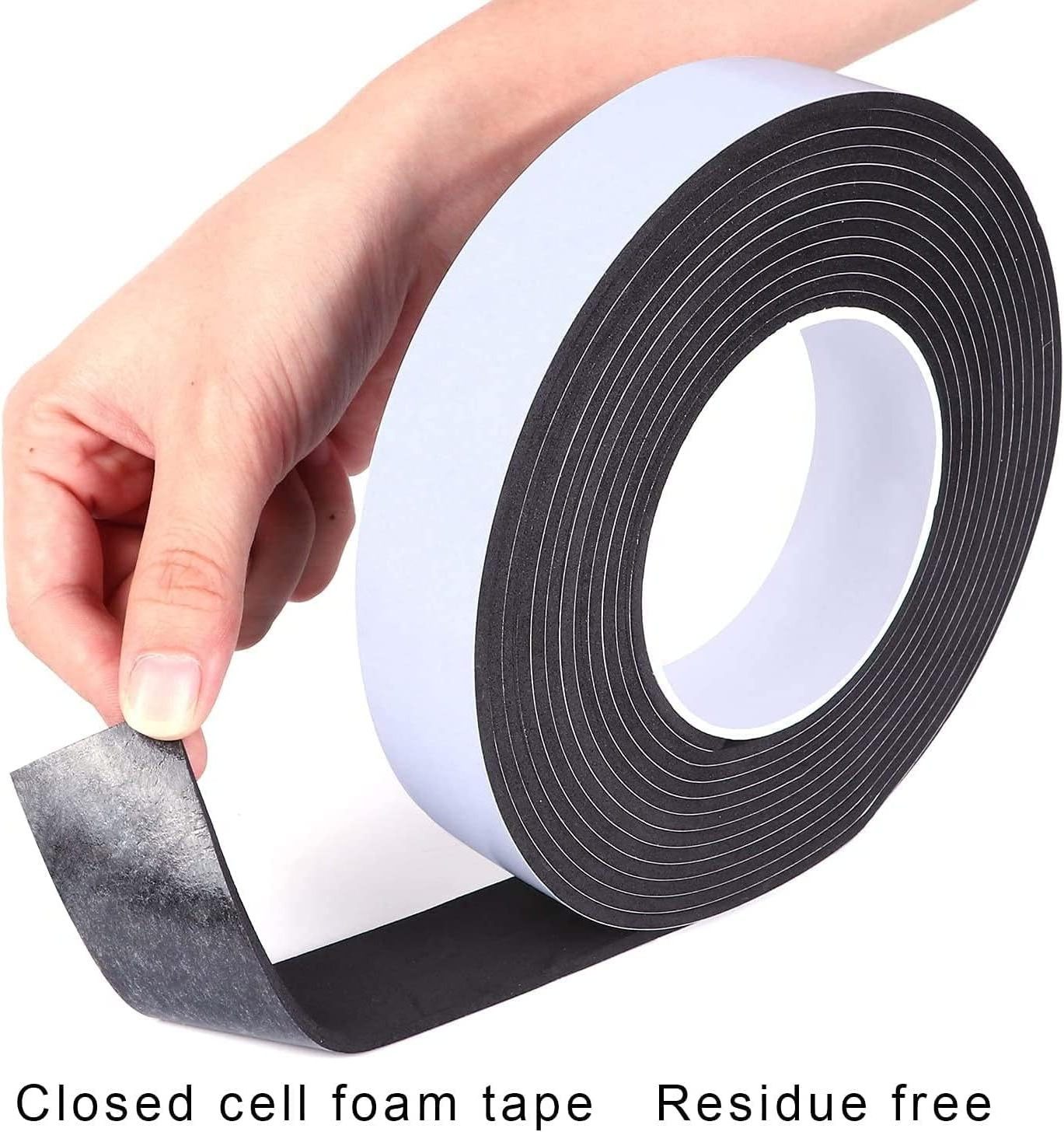 1/8 Inch T High Density Single Sided self adhesive Insulation Weather Strip Sealed Closed Cell eva Foam Tape for Door and Window