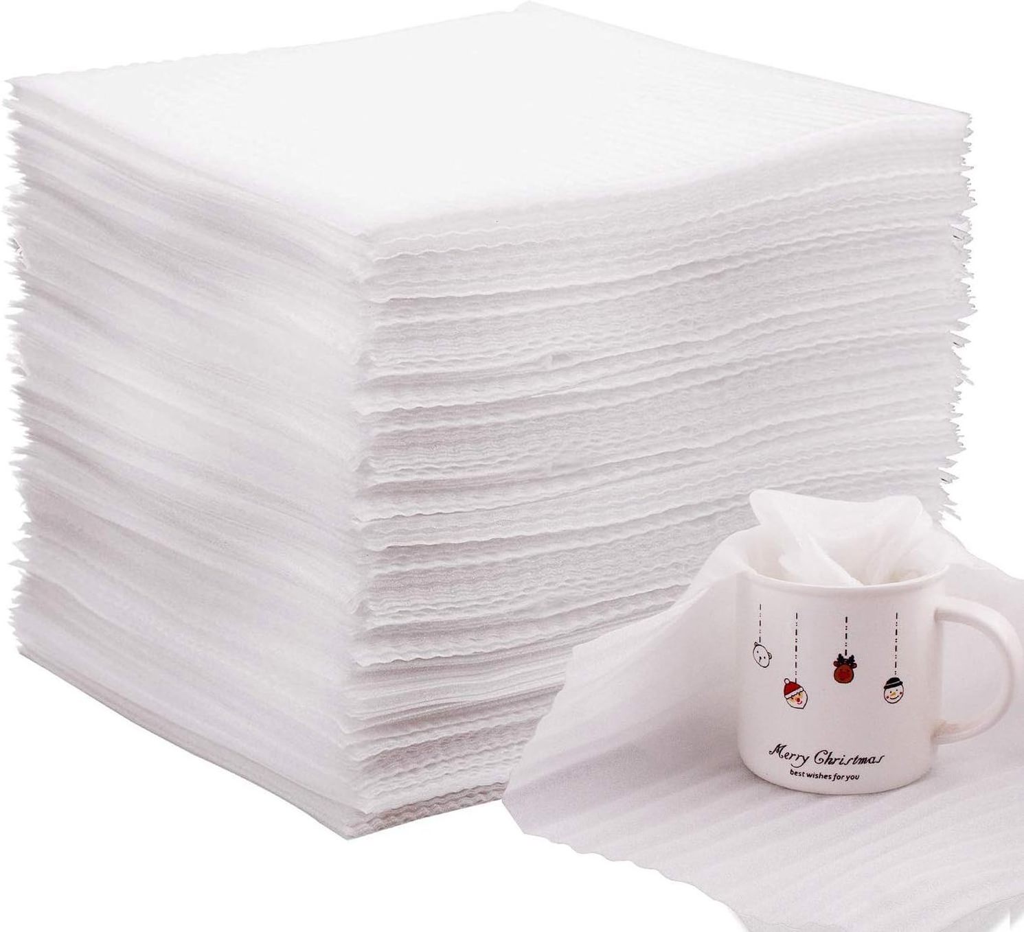 100PCS, Gla Pack Foam Wrap Sheets Cushioning For Shipping, Packaging, Storage-Safely Cushion Wrap For Dishes, Furnsses, Plates