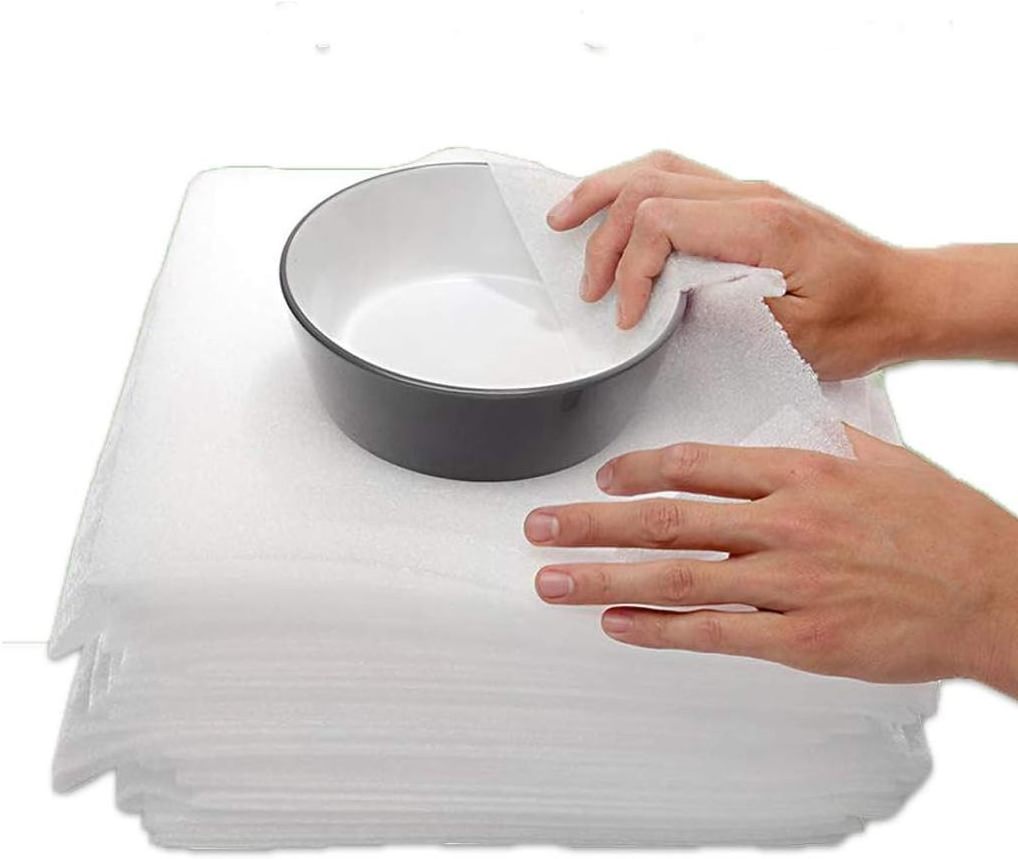 100 Pack Premium Cushioning Foam Wrap Sheets  Packing Foam Sheets for Fragile Items and Moving Supplies for Dish Packing