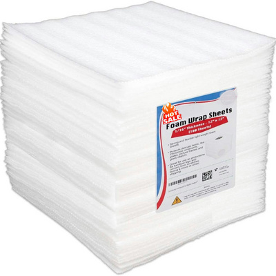 100 Pack Premium Cushioning Foam Wrap Sheets  Packing Foam Sheets for Fragile Items and Moving Supplies for Dish Packing