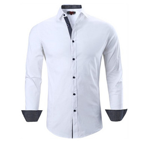 Wholesale Custom 100% Cotton Non Iron Men's Plain Business Formal Dress Shirt Manufacturer With Logo