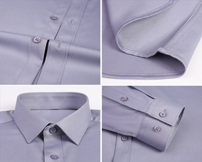 Men's factory wholesale high quality long sleeve shirts non-iron wrinkle free solid office men button down dress shirts