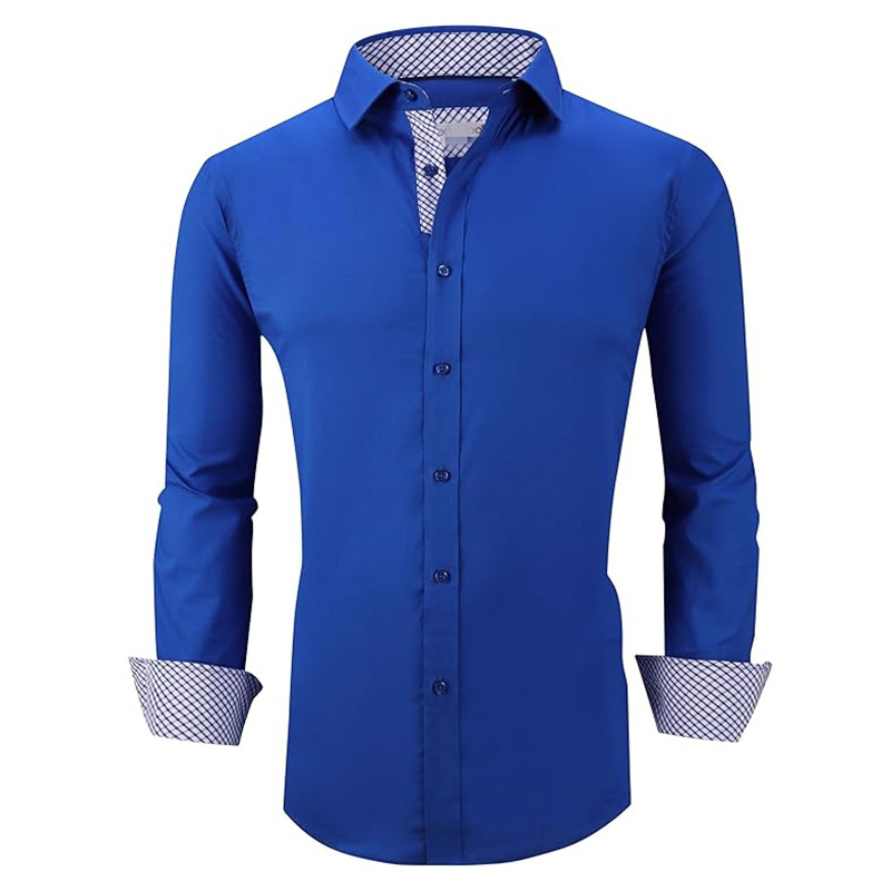 Custom Private Label Cheap 100% Cotton / Polyester Men's Oversized Blank Office Formal Dress Shirt