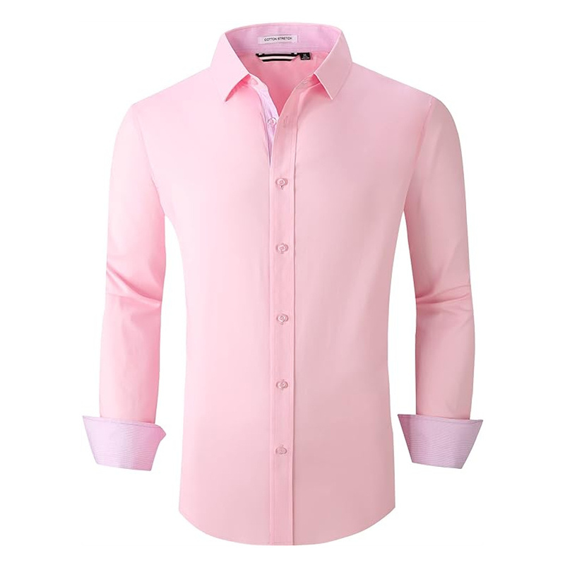 Wholesale Custom 100% Cotton Non Iron Men's Plain Business Formal Dress Shirt Manufacturer With Logo