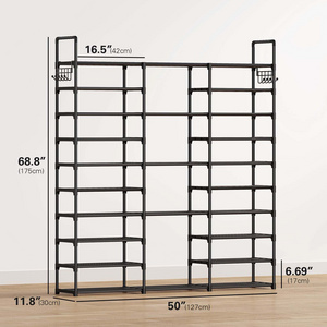 Amazon Hot  Sales 10 Tier Metal Shoe Rack Tall Shoe Storage Organizer Large Shoe Rack Organize