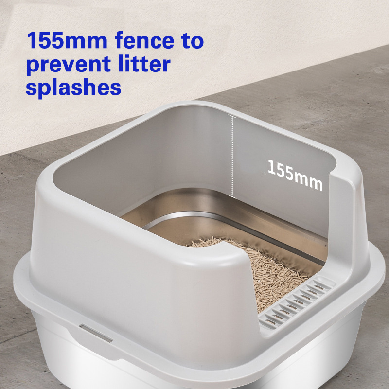 2024 New Design Stainless Steel Litter Box For Cat