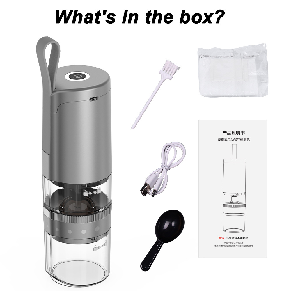 Portable cordless usb Electric automatic Conical Burr Coffee Bean Grinder,USB charging electrical wireless coffee grinder