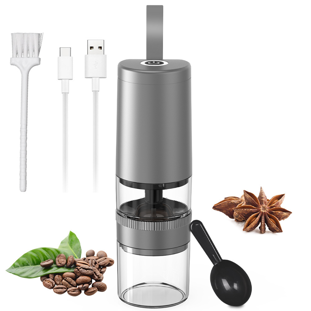 Portable cordless usb Electric automatic Conical Burr Coffee Bean Grinder,USB charging electrical wireless coffee grinder