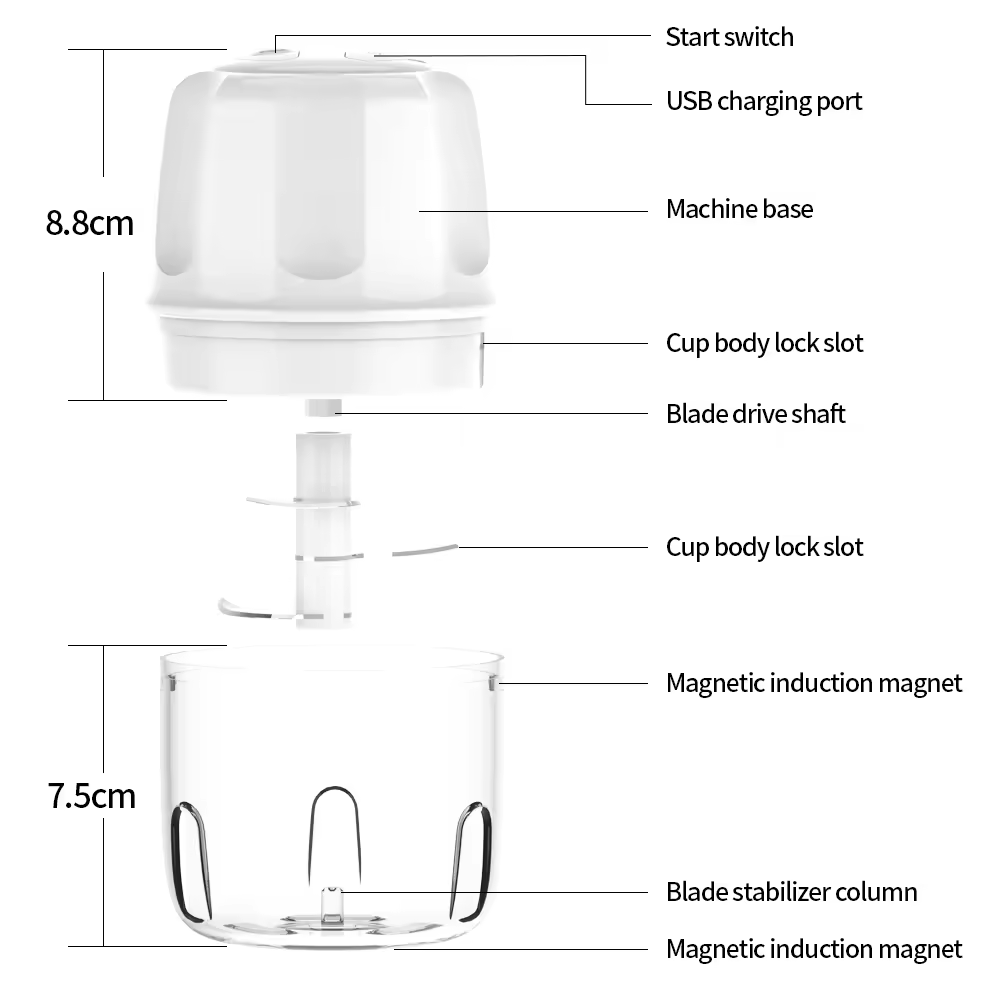 Wireless Vegetable Cutter kitchen accessories meat food chopper mini electric garlic crusher chili ginger crusher