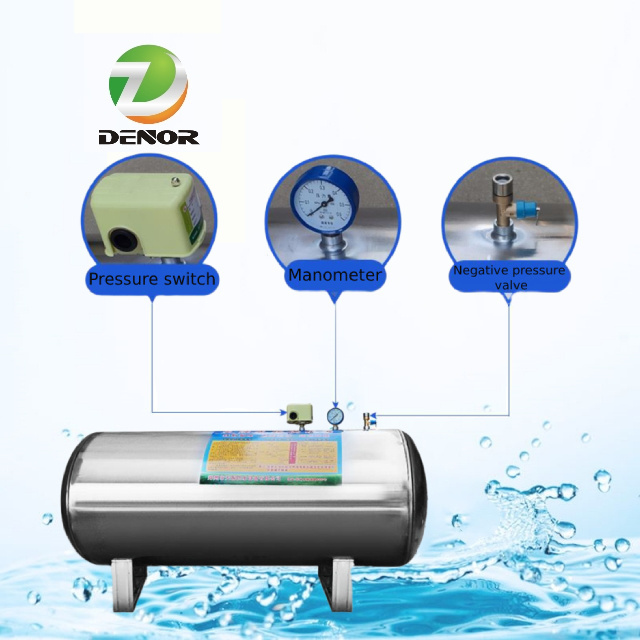 Single diaphragm design Vertical Stainless Steel Pressure Tank Expansion Tank Pressure Vessel Tank