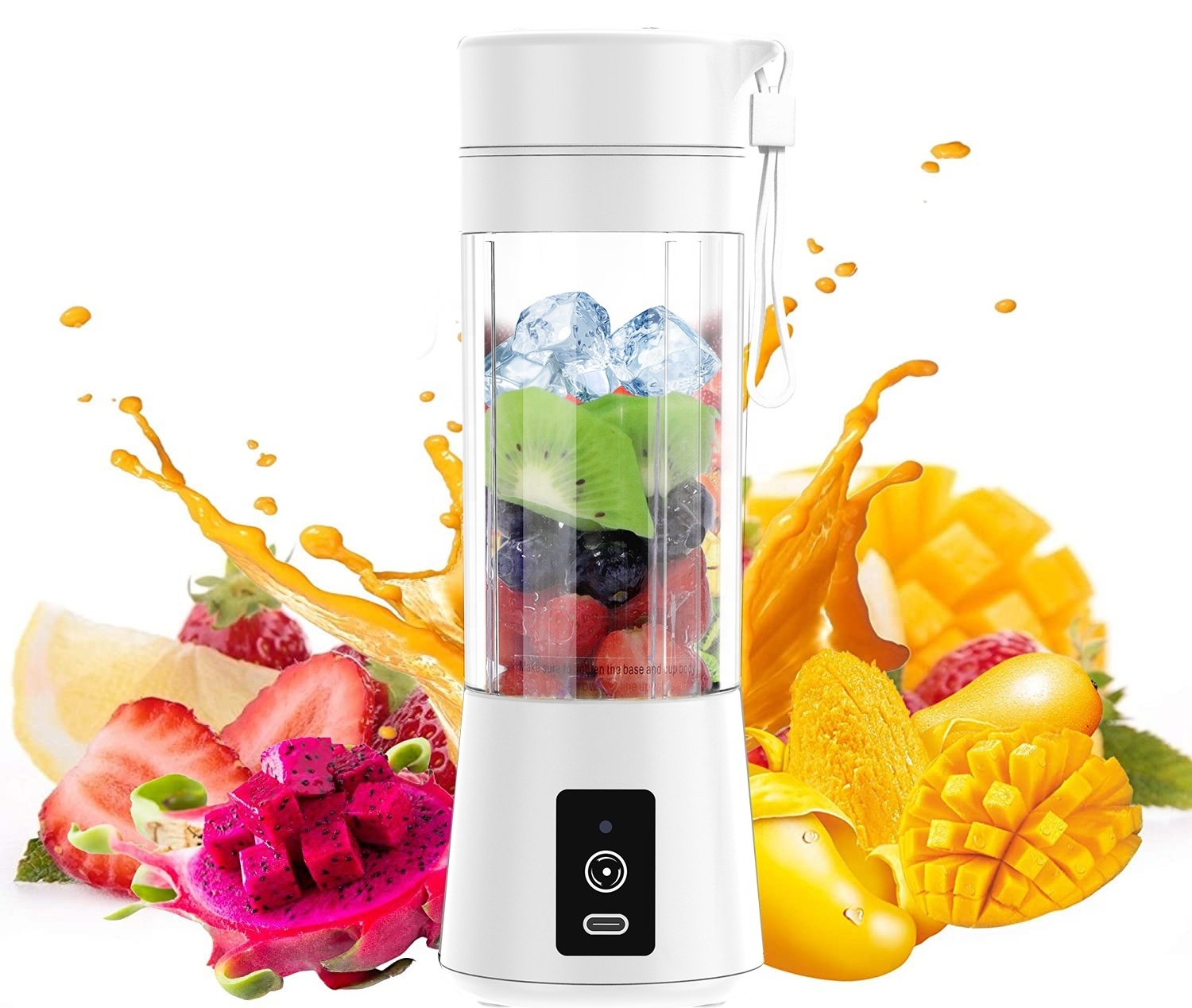 Special price custom electric hand mini portable blender food processor 380ml plastic portable usb citrus juicer cup set