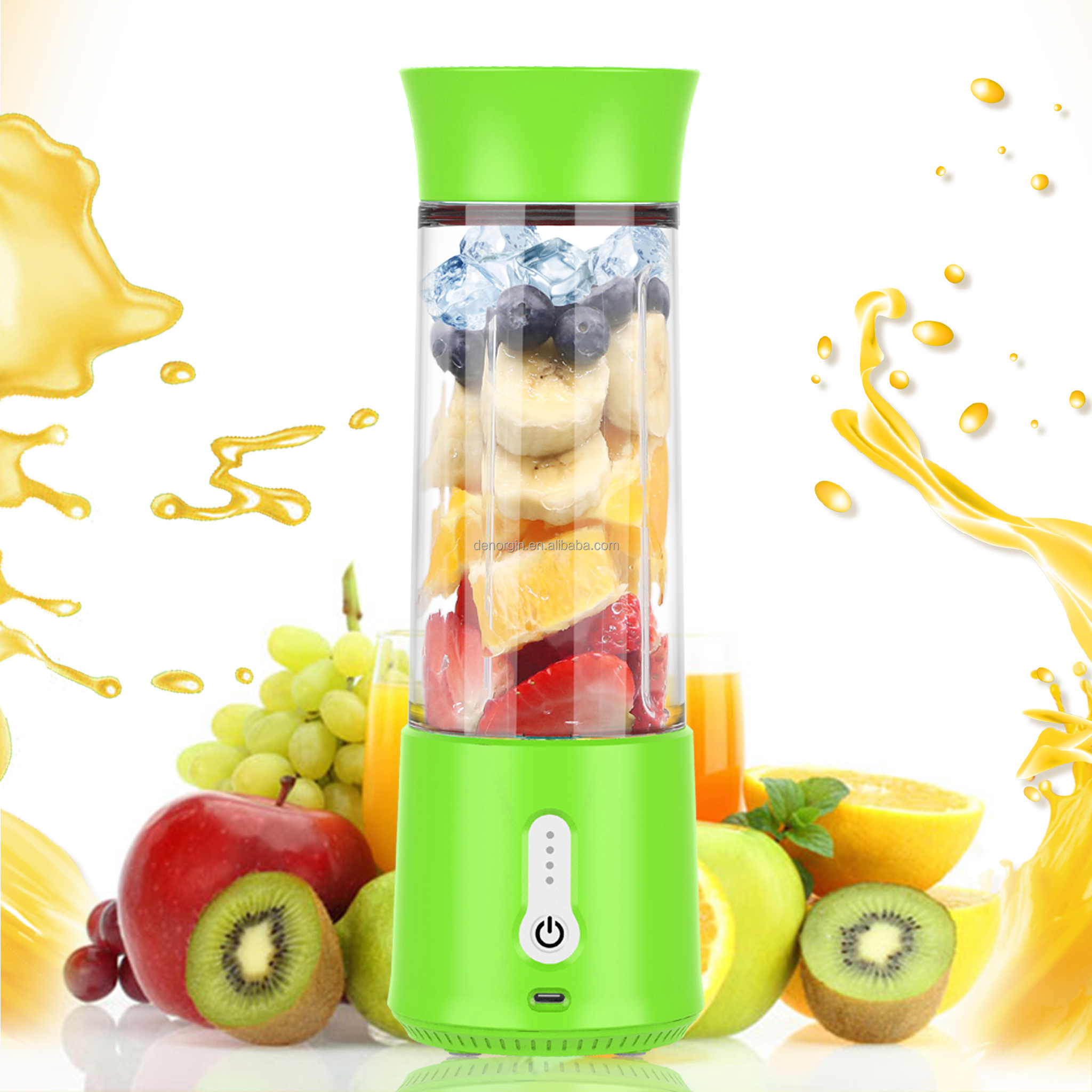 500ml portable blender Stainless Steel 6pcs Blade Electric Blender/Juicer Blender Mixer for Home use