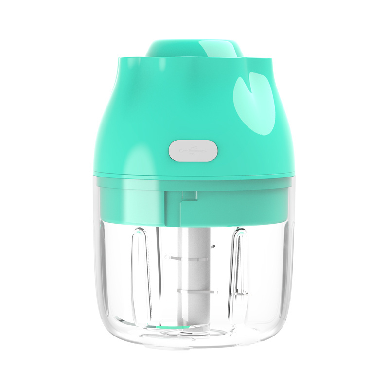 cordless USB Rechargeable Electric Garlic Salad Chopper 250ML Portable Mini Garlic Grinder Blender Masher Onion Choppers