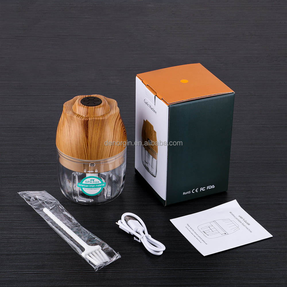 HAND cordless USB Rechargeable Electric Garlic Salad Chopper 250ML Portable Mini Garlic Grinder Blender Masher Onion Choppers