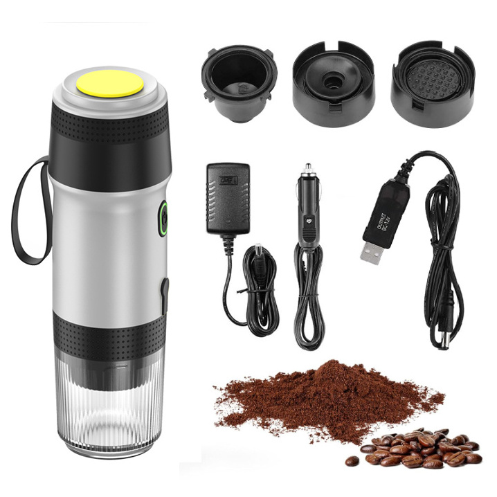 USB Adaptor Electric Travel Espresso Machine Portable Coffee Maker Compatible with Coffee powder Small Capsules  Large Capsules