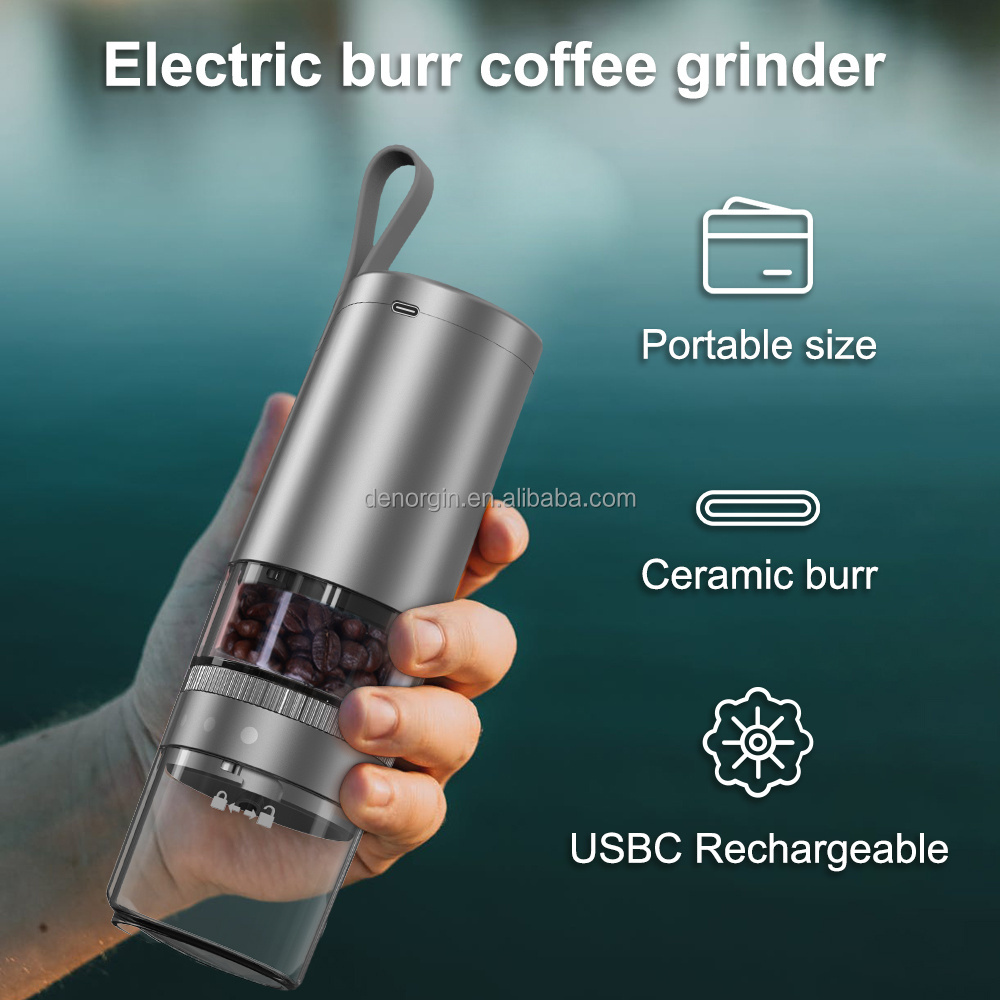 Wholesale Coarse Fine Safety Lock Mini Mill Bean Grinder Electric Coffee Grinding Portable Mini Coffee Grinder