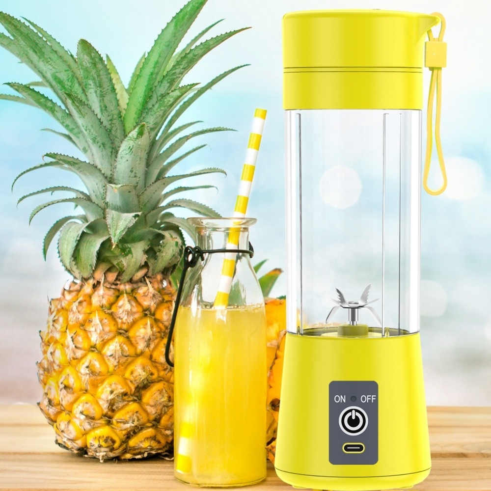 Special price custom electric hand mini portable blender food processor 380ml plastic portable usb citrus juicer cup set