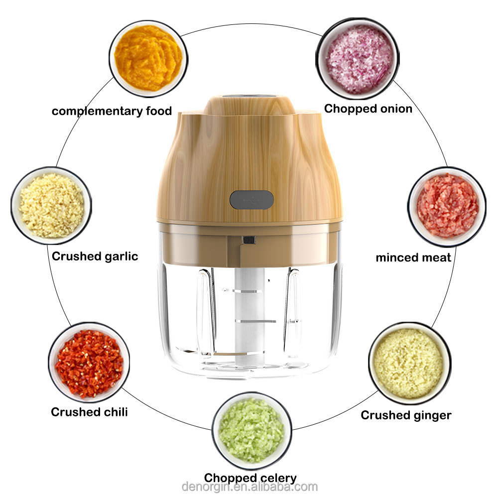 USB charging smart portable mini electric garlic chopper electric meat grinder vegetable chopper