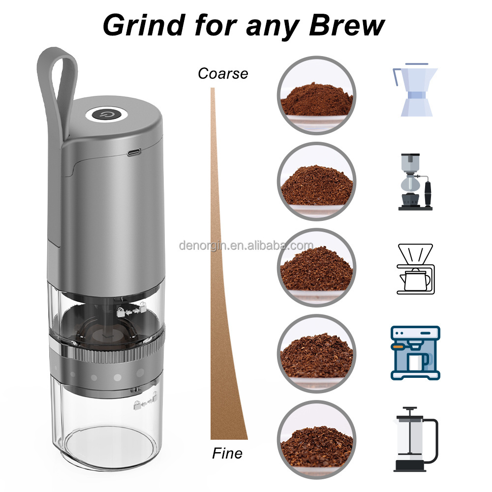 Wholesale Coarse Fine Safety Lock Mini Mill Bean Grinder Electric Coffee Grinding Portable Mini Coffee Grinder