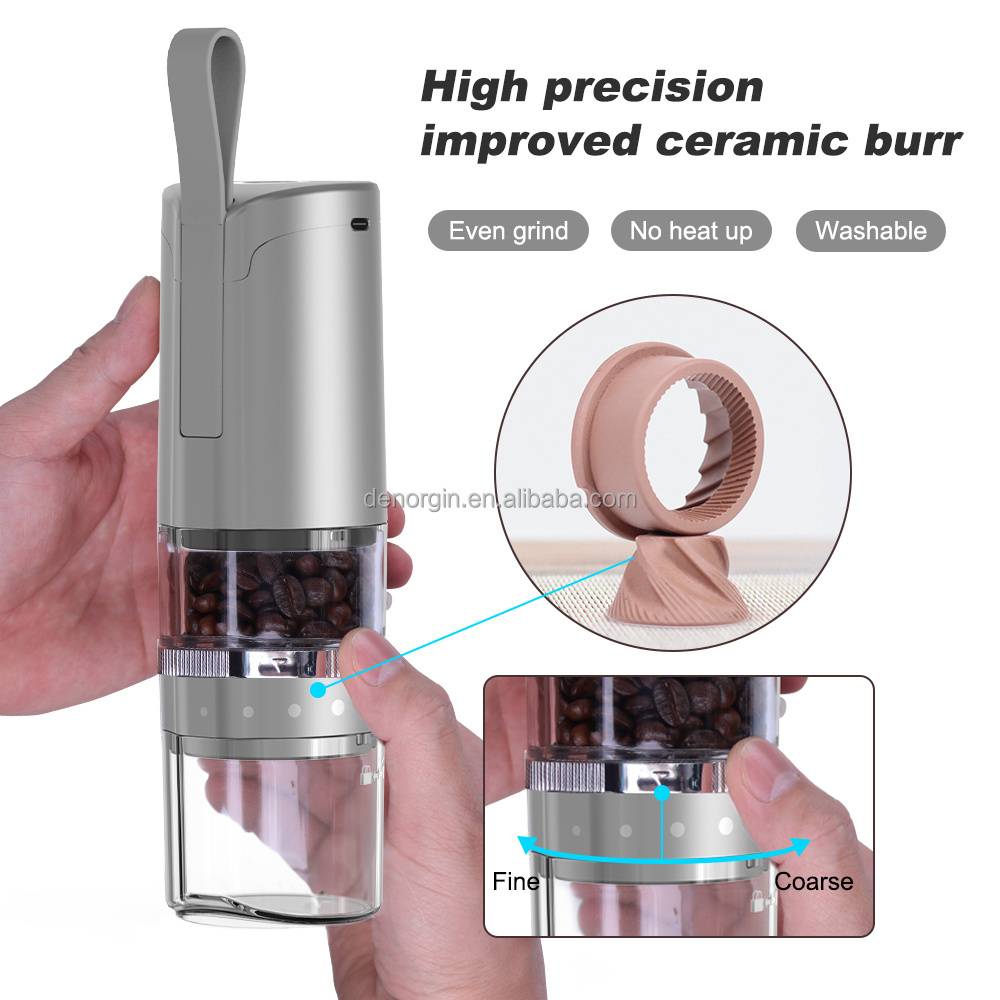 Wholesale Coarse Fine Safety Lock Mini Mill Bean Grinder Electric Coffee Grinding Portable Mini Coffee Grinder