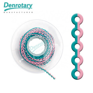 2024 Dental Consumables Braces Two Color Elastics orthodontic elastic Orthodontic Suppliers Dental Elastic Power Chain