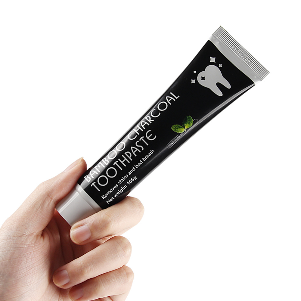 Bulk Wholesale Vegan Natural Black Charcoal Whitening Toothpaste For Fresh Breath