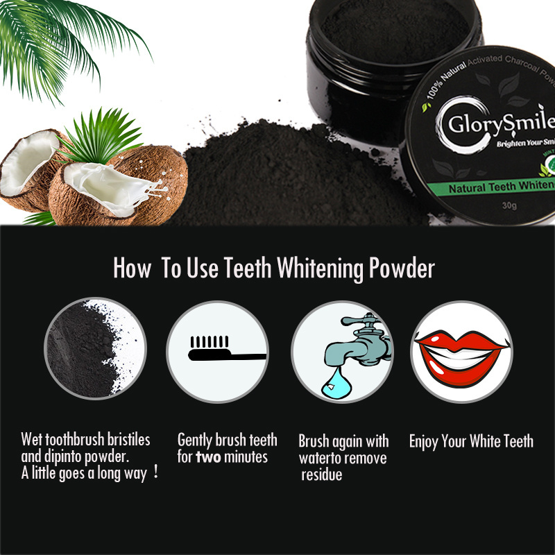 Private Label Charcoal Teeth Whitening Powder Natural Activated Charcoal Teeth Whitener Powder Tooth Whitening