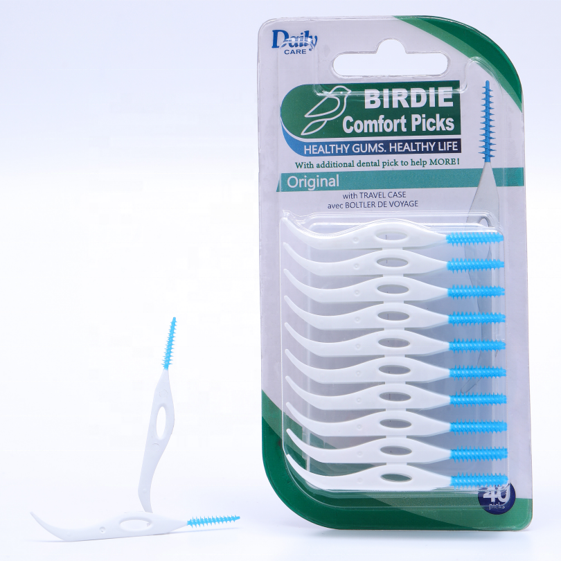 Environmentally friendly interdental brush, clean mouth rubber head interdental brush soft toothpick.