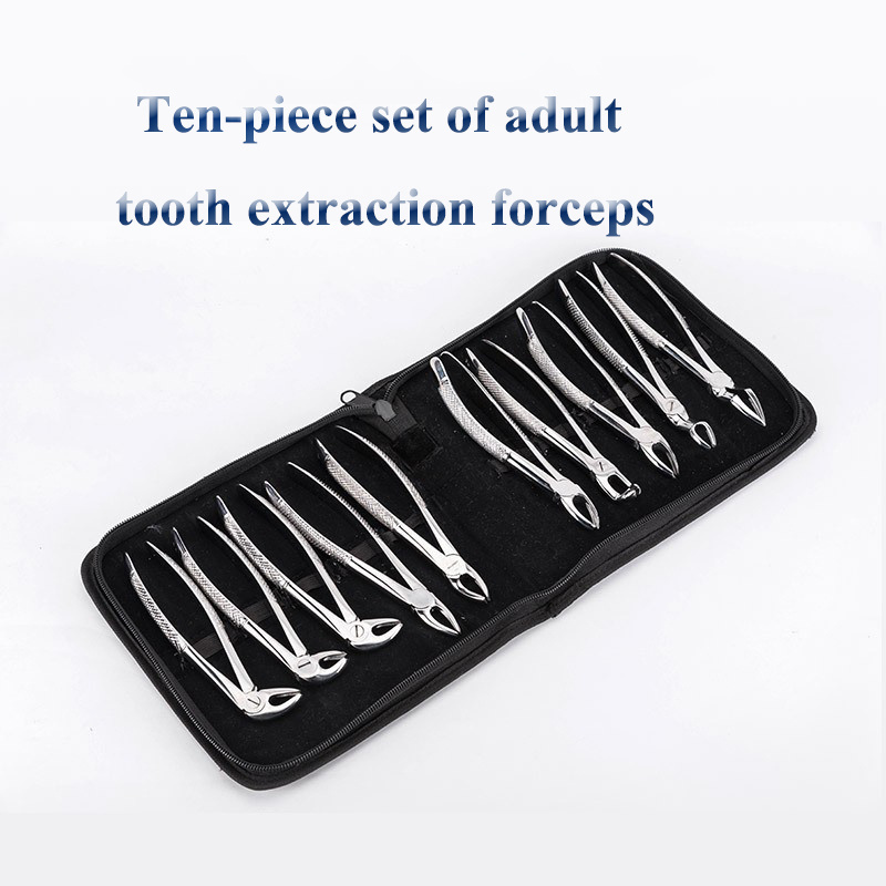 Dental orthodontic tools Stainless steel tooth extraction forceps for adults and children 10 pieces/set made of stainless steel