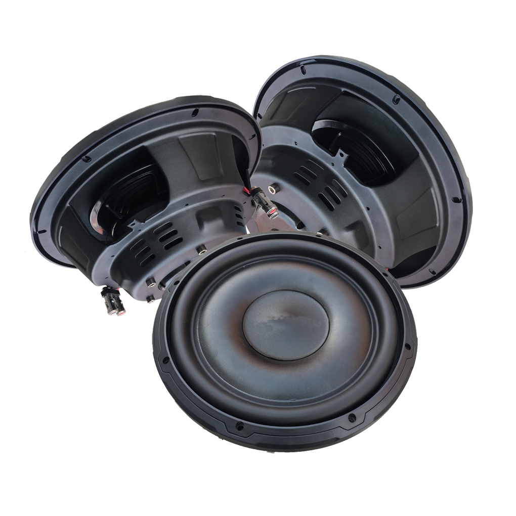 New Design Car Subwoofer Flat DustCap  Shallow Subwoofers  Classical Sub woofer 500W RMS/1000W MAX Flat Speaker Slim Woofer