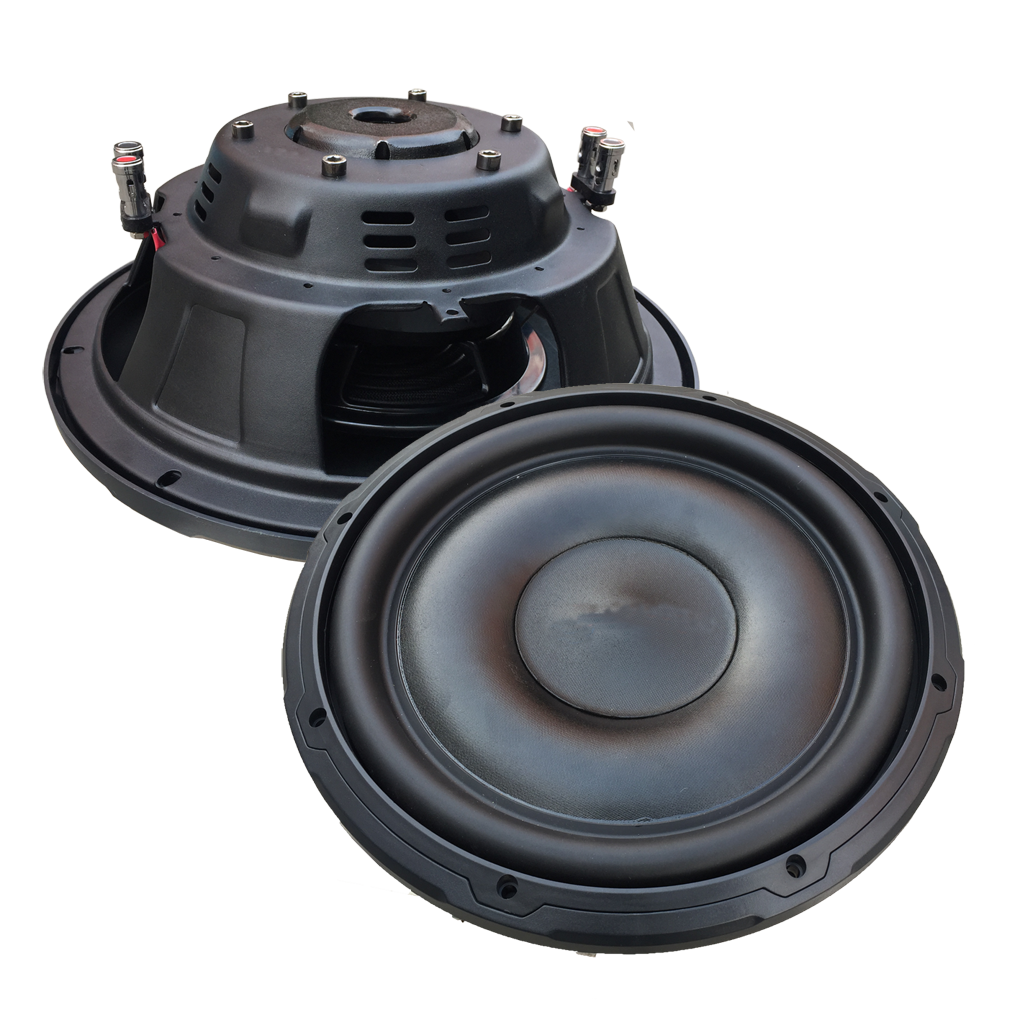 New Design Car Subwoofer Flat DustCap  Shallow Subwoofers  Classical Sub woofer 500W RMS/1000W MAX Flat Speaker Slim Woofer