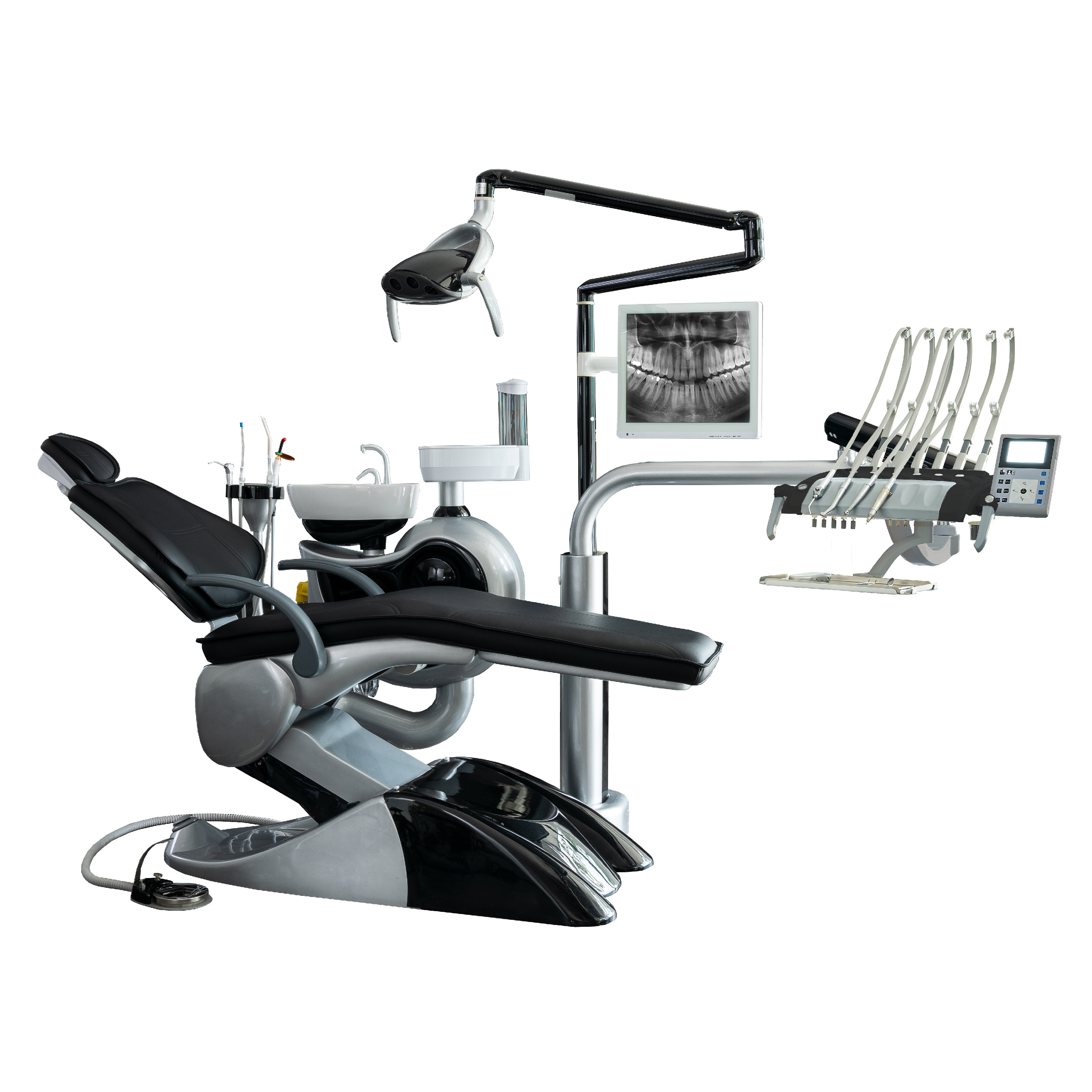 Safety dental unit WITH dentist equipment instrument parts custom integral hot sale full set light cingol x-ray dental chair