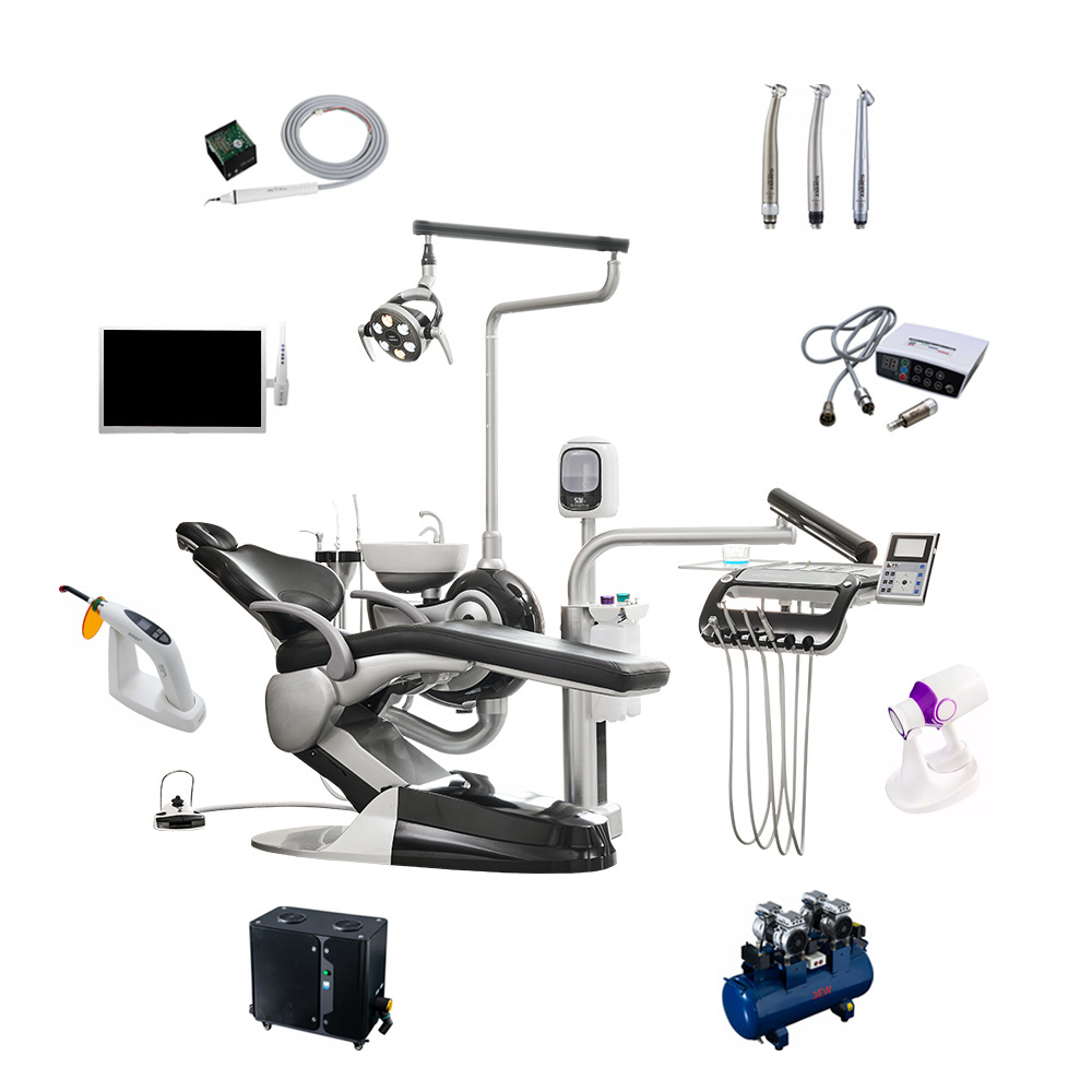 CE Certificate Italy SAFETY black and silver M2+  dental chair for beauty hospital