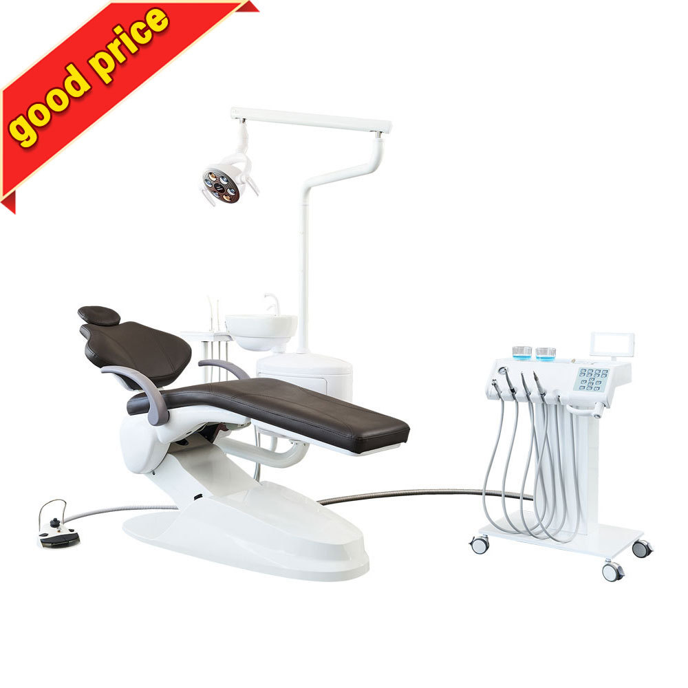 Italian design Safety fold-able dental chair with foot pedal implant chair spittoon