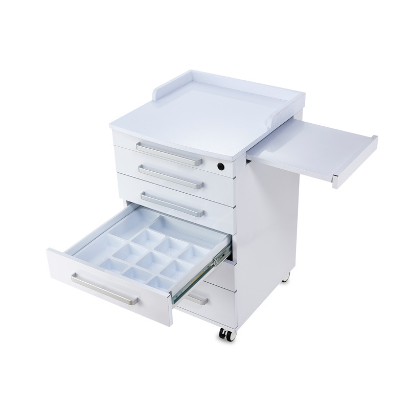 Mobile Dental Cabinet Clinic Instrument Dentist Medical Trolley Storage Dental Cabinet