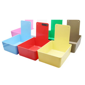 Low price Dental Plastic Colorful Work Pans dental work trays with clip holder plastic box for dental model