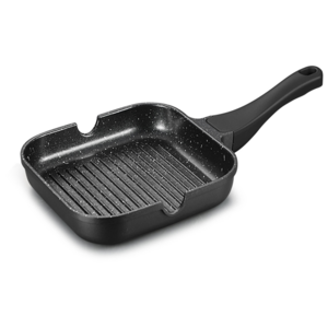 DENUO Aluminum cookware square non stick frying pan with induction bottom