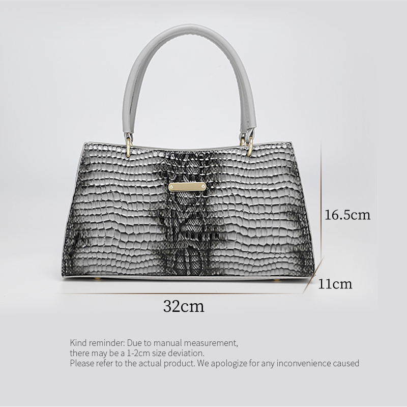 Fashion pu leather snake pattern handbag woman new design small tote bags women handbags ladies factory custom purse