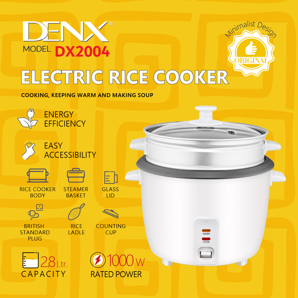 DENX DX2004 Portable Smart Mini 2.8L Cooking Keeping Warm Making Soup Cooker 1000W Electric Rice cooker