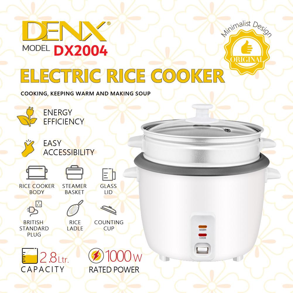 DENX DX2004 Portable Smart Mini 2.8L Cooking Keeping Warm Making Soup Cooker 1000W Electric Rice cooker