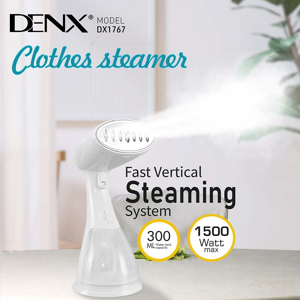 DENX DX1767 Electric Household Handheld Home Portable Garment Steamer 1500W Water Tank Capacity 300ML Detachable Clothes steamer