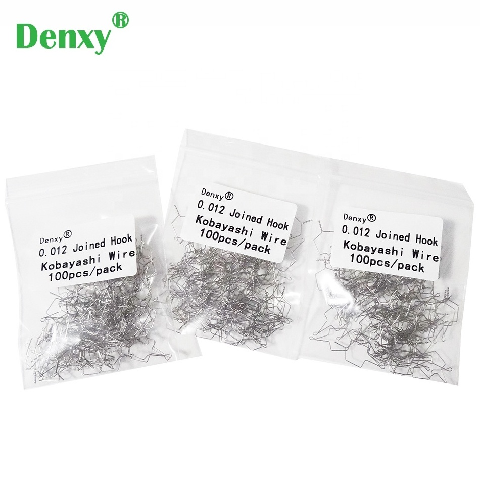 Denxy Dental Orthodontic Kobayashi wire Joined Hook Dental Arch wire Orthodontic Ligature wires Orthodontist use brace Ortho