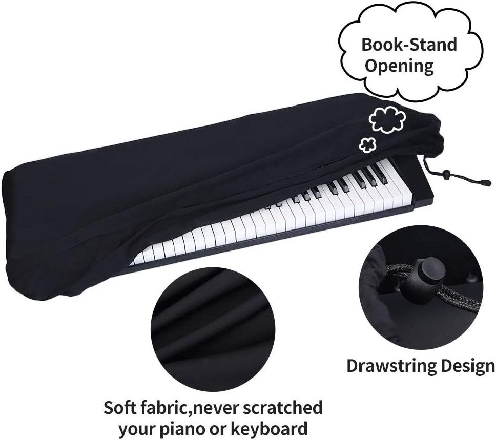 Piano Keyboard Dust Cover For 88 Keys Piano Music Keyboard Dirt Proof Cover With Cord Lock