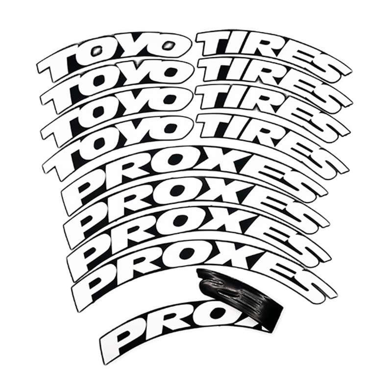 Tire Lettering Sticker TO YO TIRES PROXES Car Body Decoration PVC Raised Letter Decals