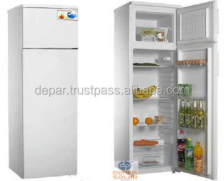 250L Solar Refrigerator 12/24VDC for Village, Camp, Caravan Fridge , Africa, Rural Electrification DC compressor Freezer System